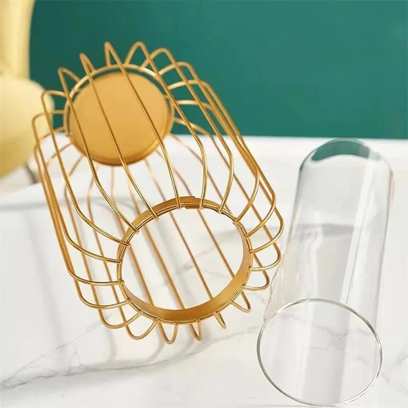 1 PC Modern Metal Vase- Lantern Shape - Image 7