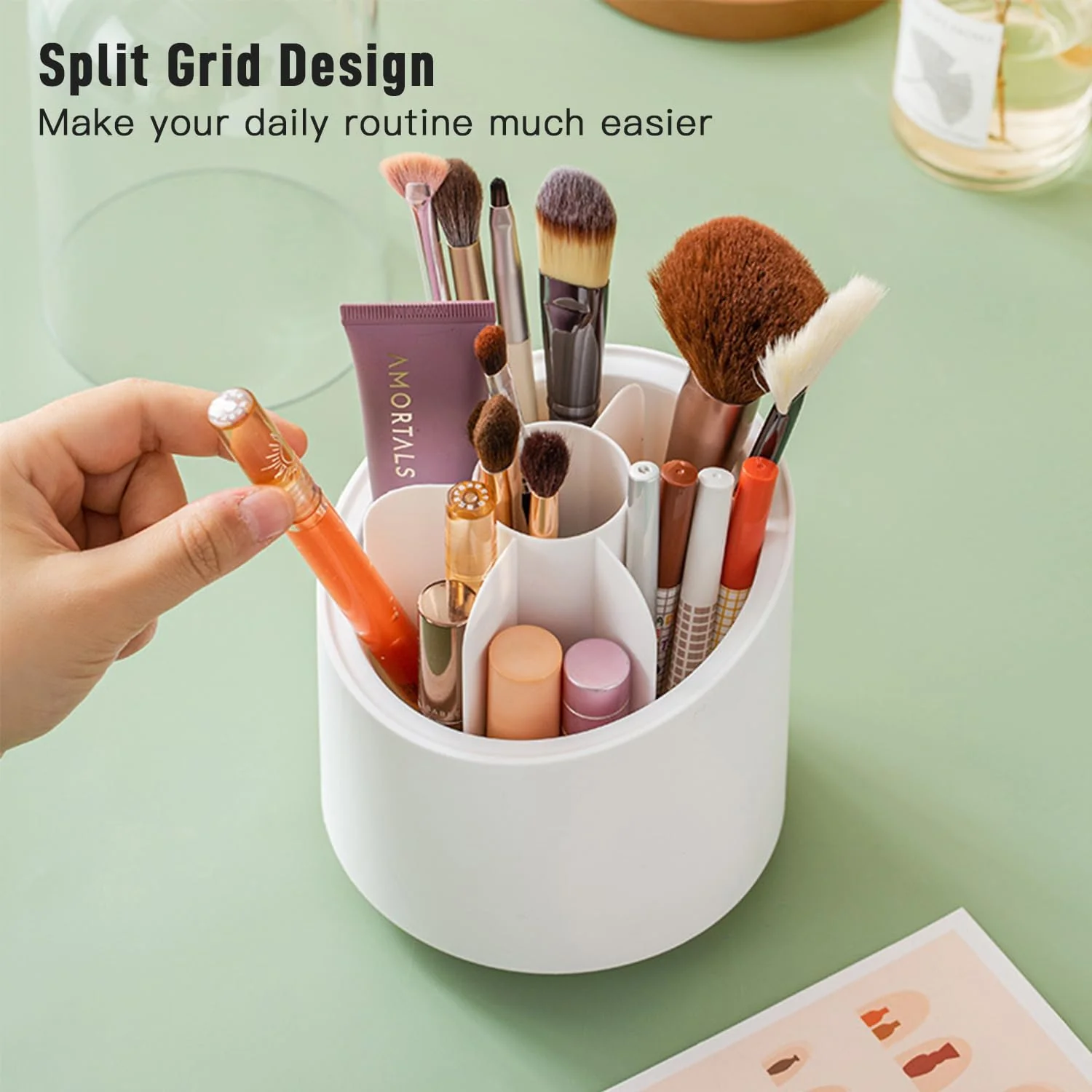1 Piece 360° Rotating Makeup Brush Holder-SA2408-192 - Image 6