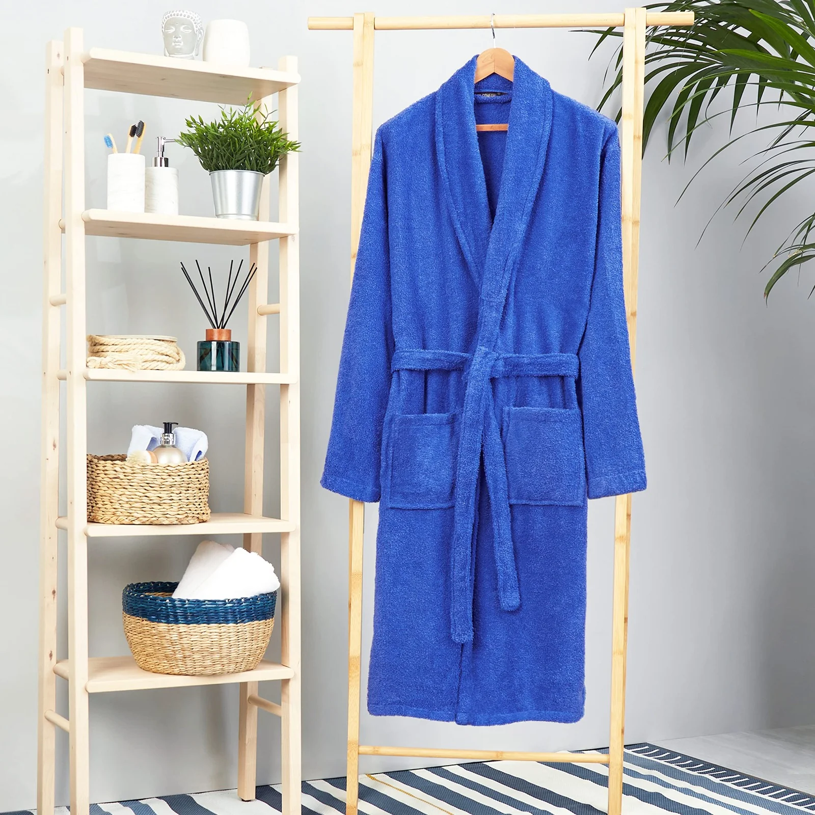 100% Cotton Bathrobe - Purplish