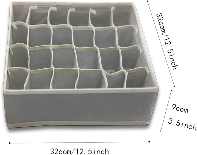 2 Packs Foldable Drawer Organizers for Clothing-5018 -24 Grids - Image 6