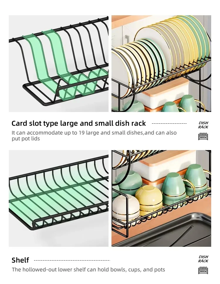 2-Tier-Dish Drying Rack & Utensil Holder(15255) - Image 7
