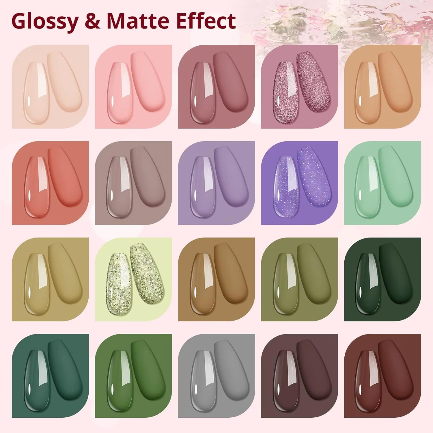 23 PCs Nail Art Acrylic Gel Nail Polish Set - Image 14