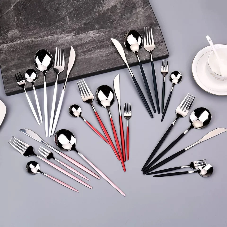 Silver (4404) 24 PCs Premium Steel Cutlery Set - Image 5