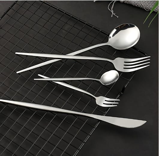 Silver (4404) 24 PCs Premium Steel Cutlery Set - Image 8