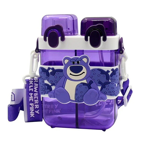 2IN1 PARTITIONED WATER BOTTLE FOR KIDS (SA2510-149)PURPLE - Image 4