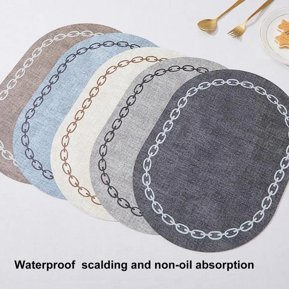 2PCs Oval Shape Leather Placemats(SA2405-258) - Image 6