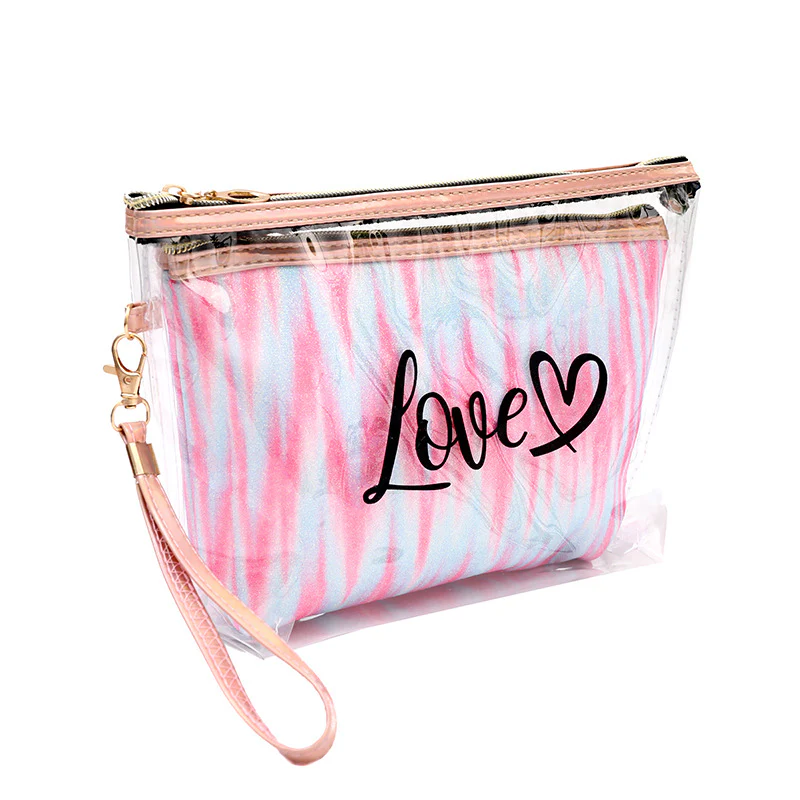 2PCs Portable Makeup Organizer Bag-LOVE(SA2405-125) - Image 16