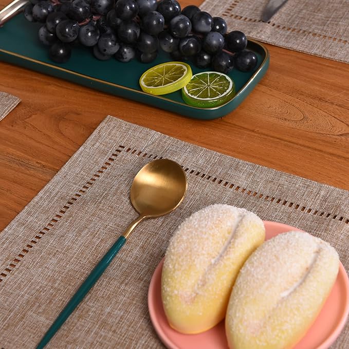 2PCs Rectangular Shape Placemats-5852    (SA2405-252)Brown - Image 7