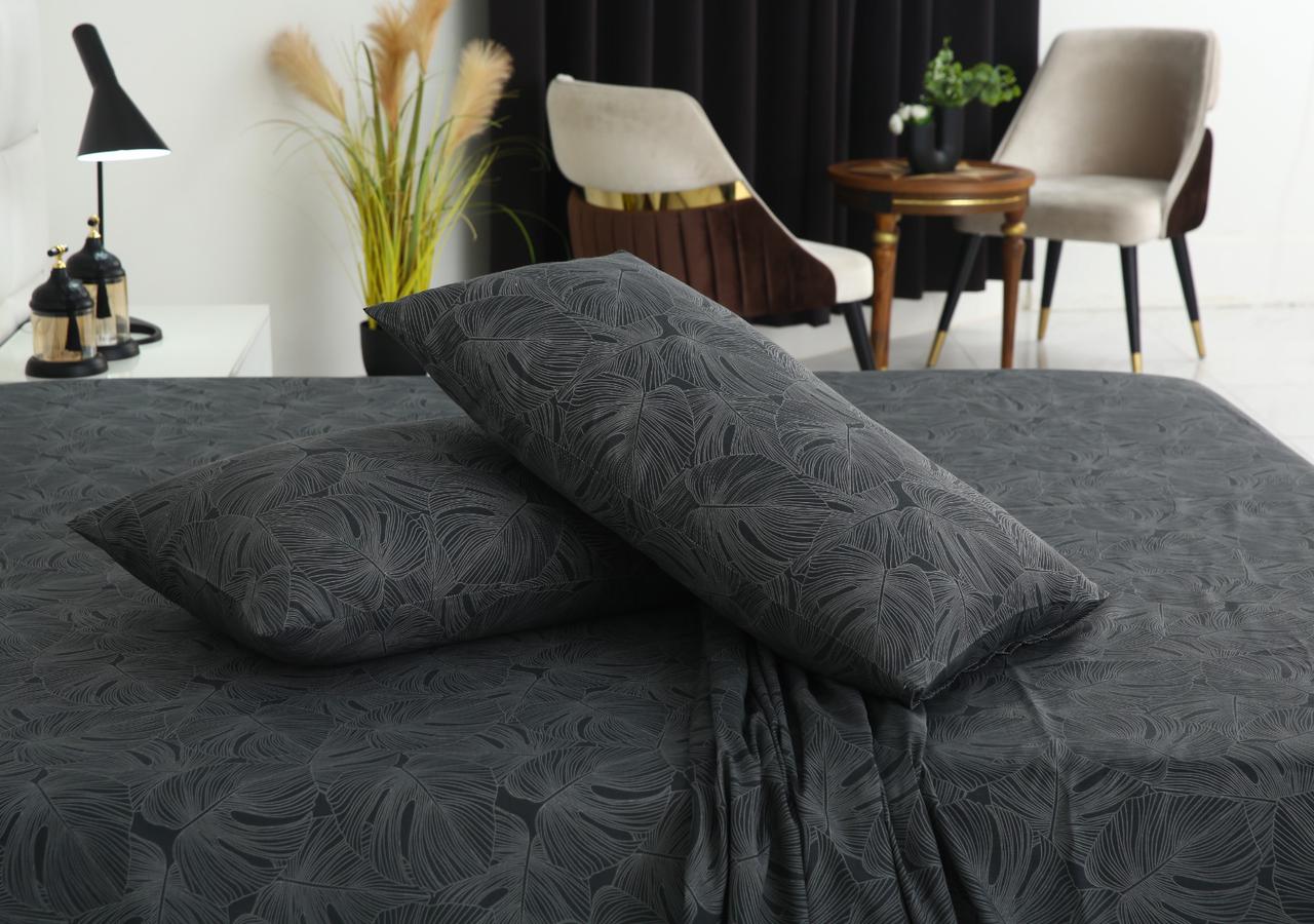 2Pcs Single Bed Sheet-Ash Grey - Image 3
