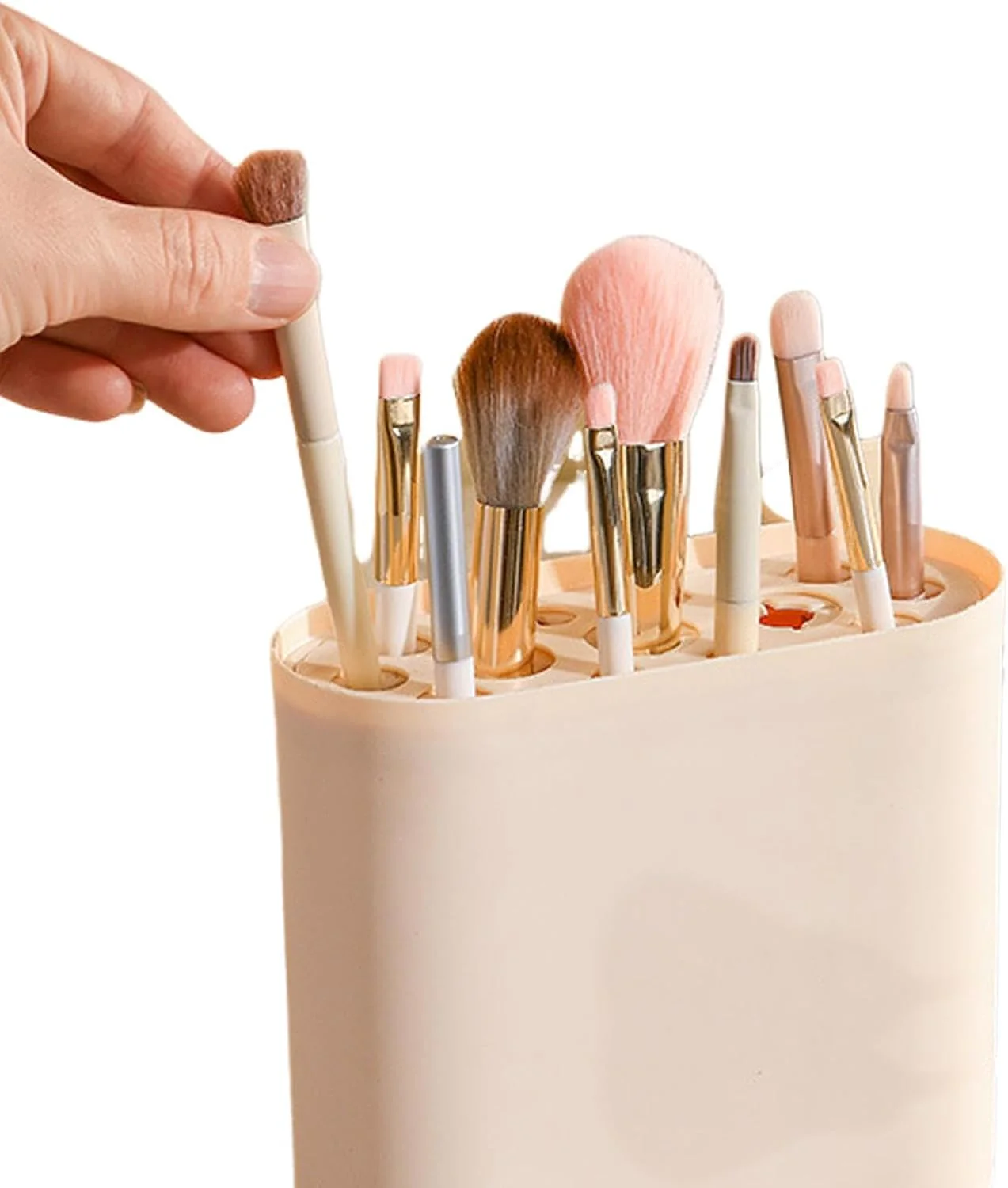 3 in 1 Makeup Brush Cleaning Box-beige - Image 3