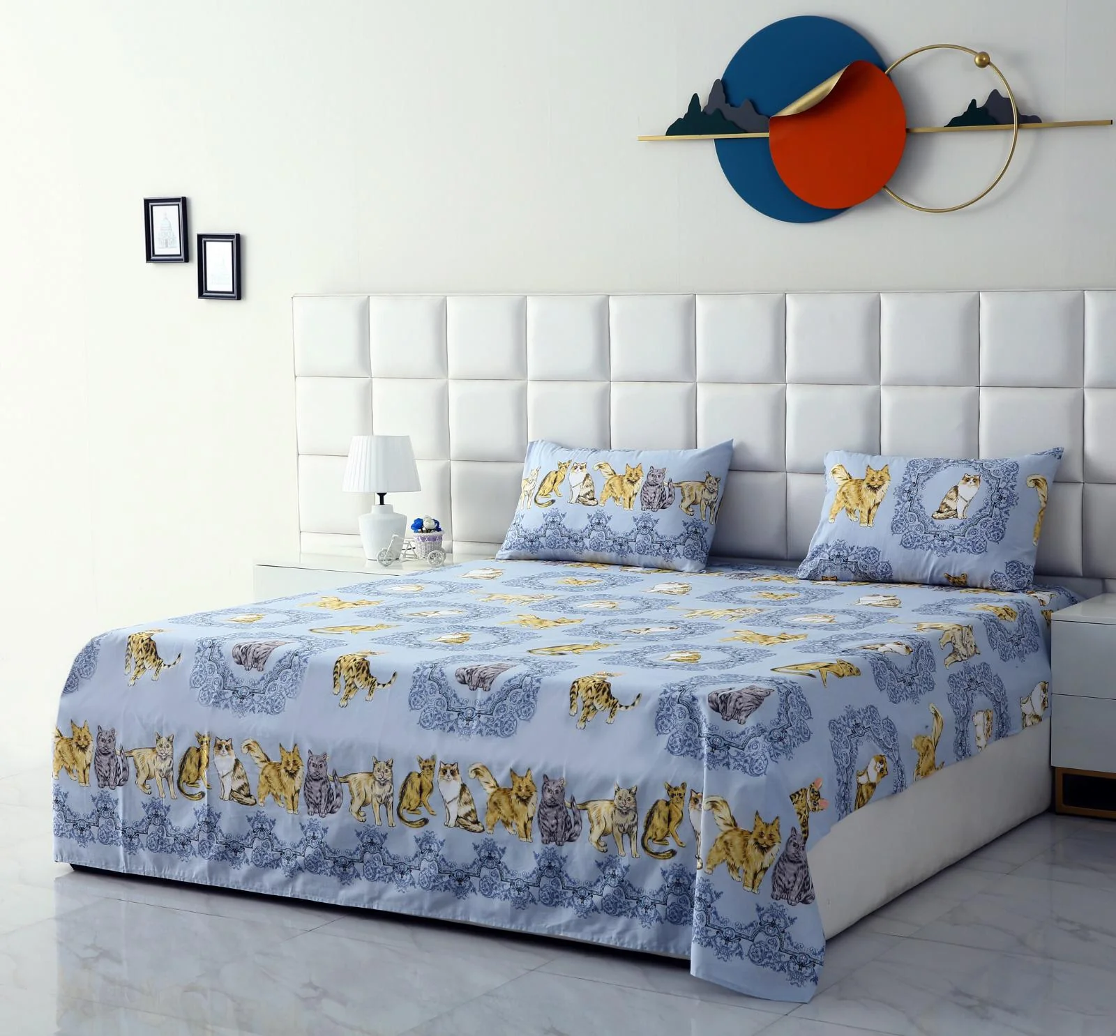 3 PCs Double Bed Sheet-AP0052 - Image 10