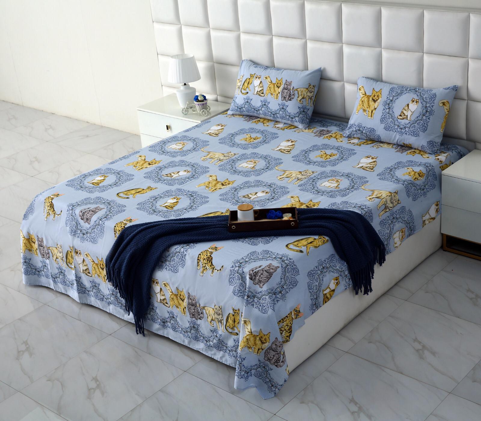 3 PCs Double Bed Sheet-AP0052 - Image 6