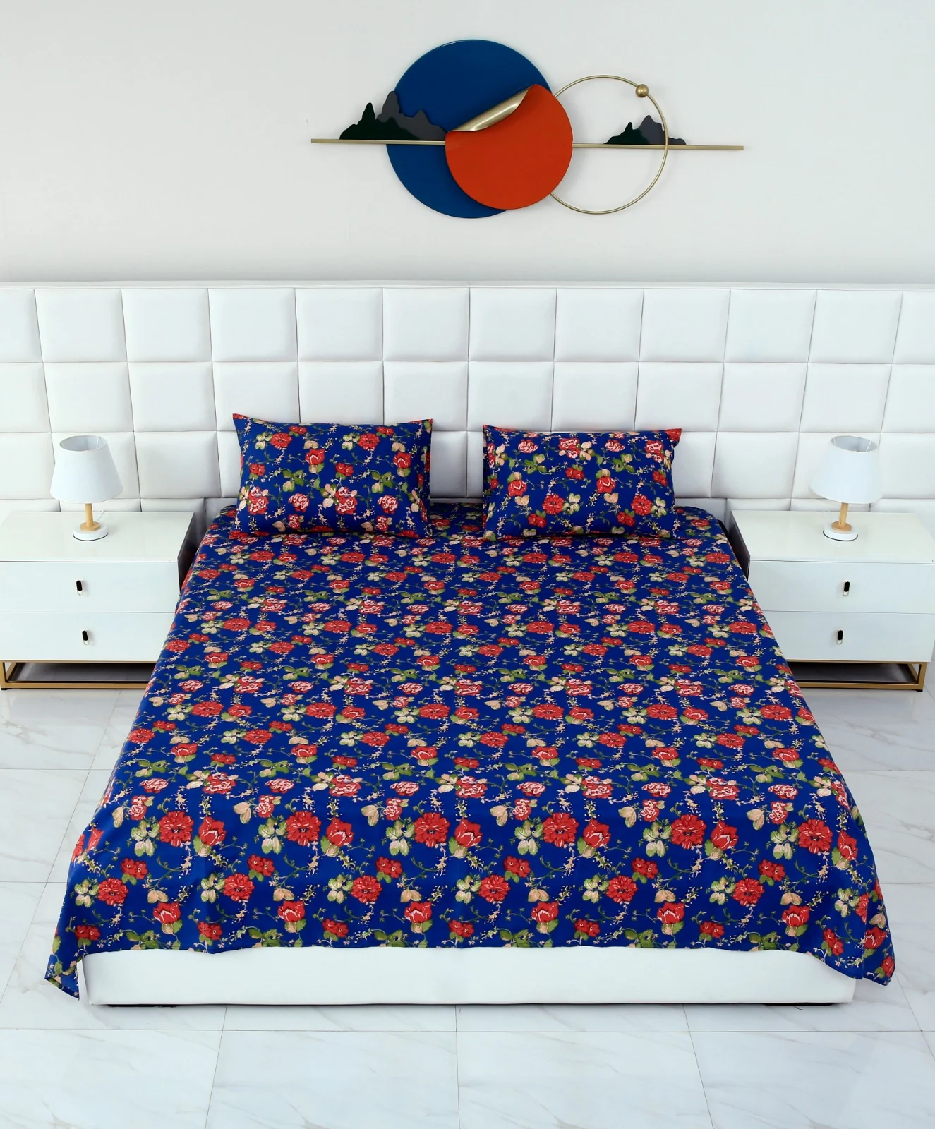 3 PCs Double Bed Sheet-Botanic - Image 8