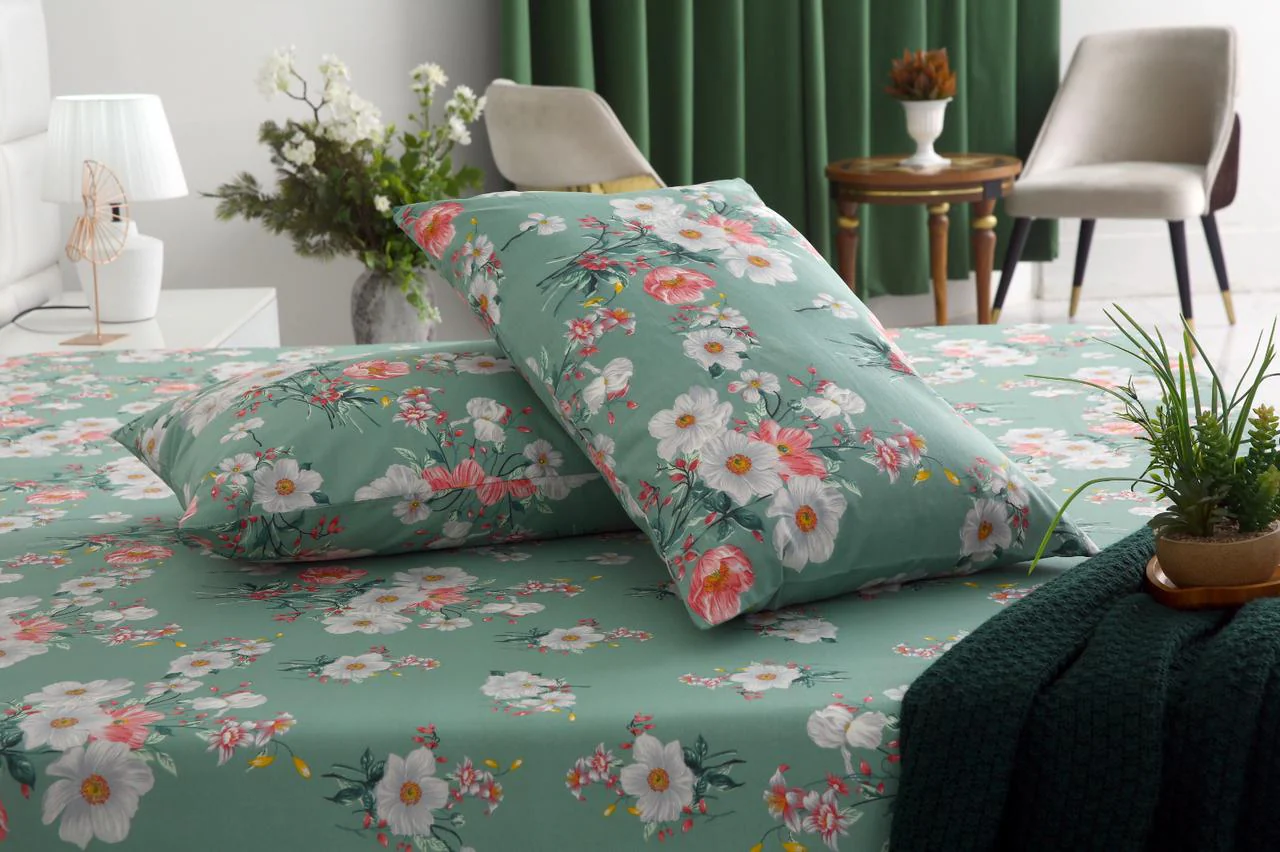 3 PCs Double Bed Sheet-DB-251 - Image 4