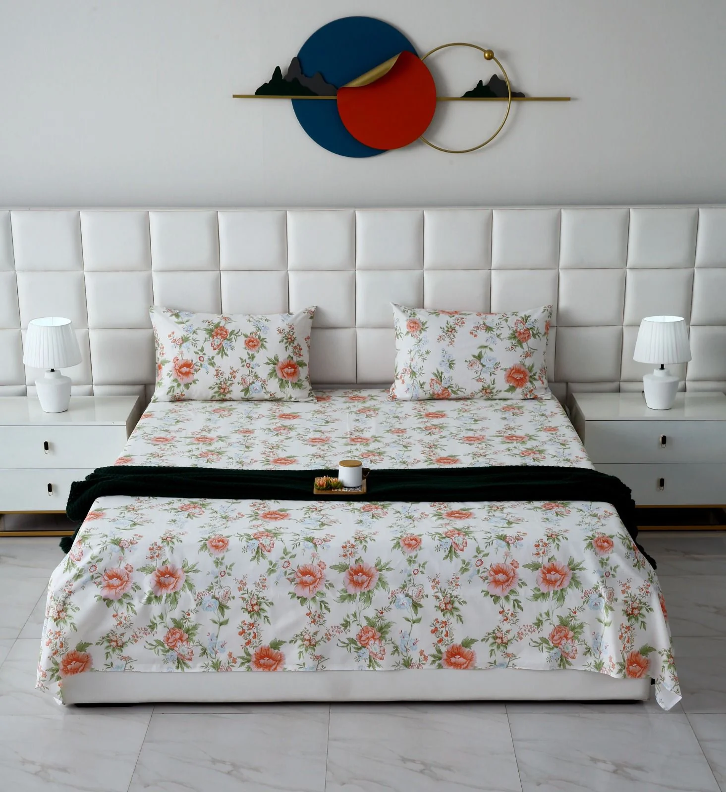 3 PCs Double Bed Sheet-DB190 - Image 2