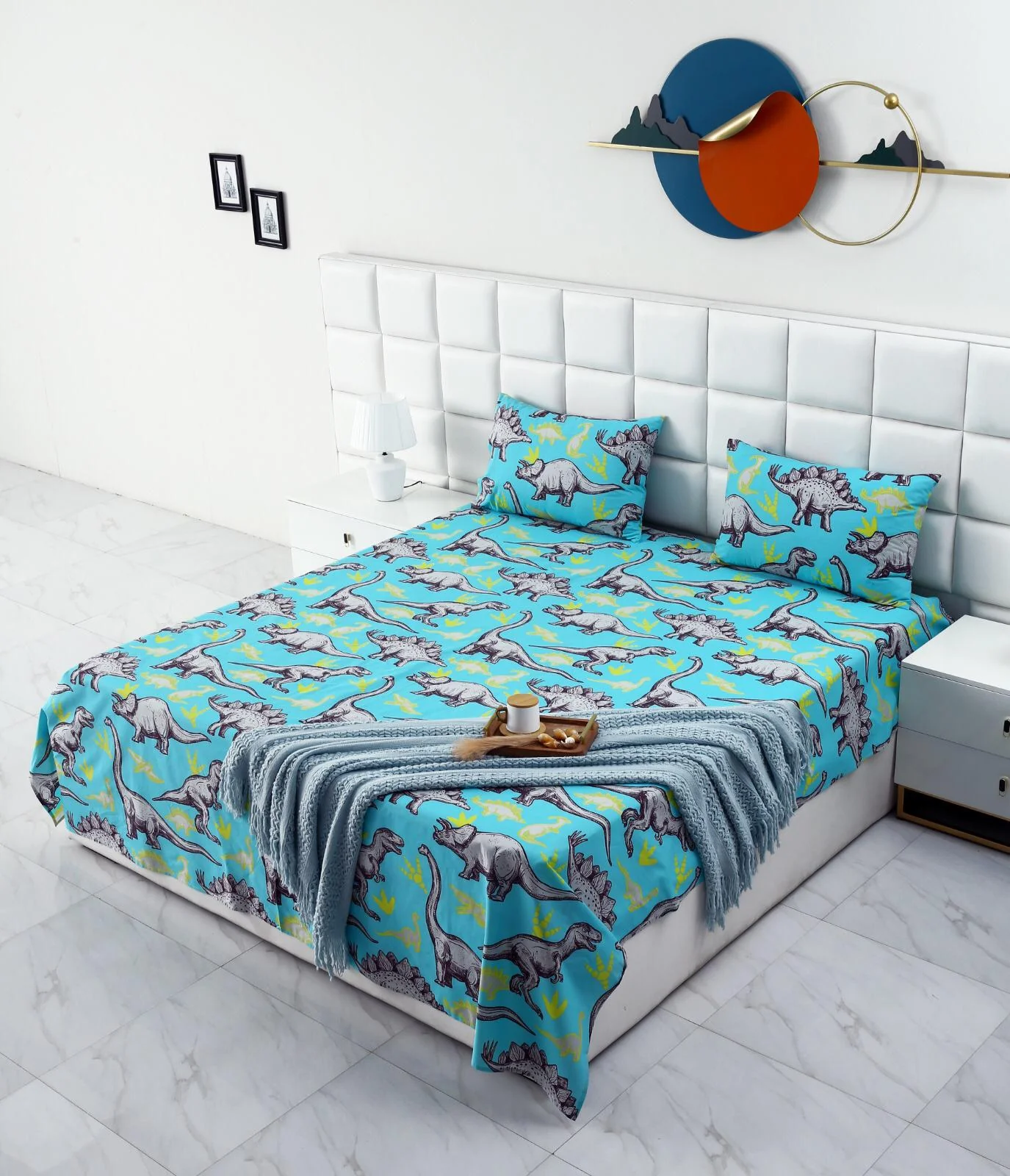 3 PCs Double Bed Sheet-DB195 - Image 11