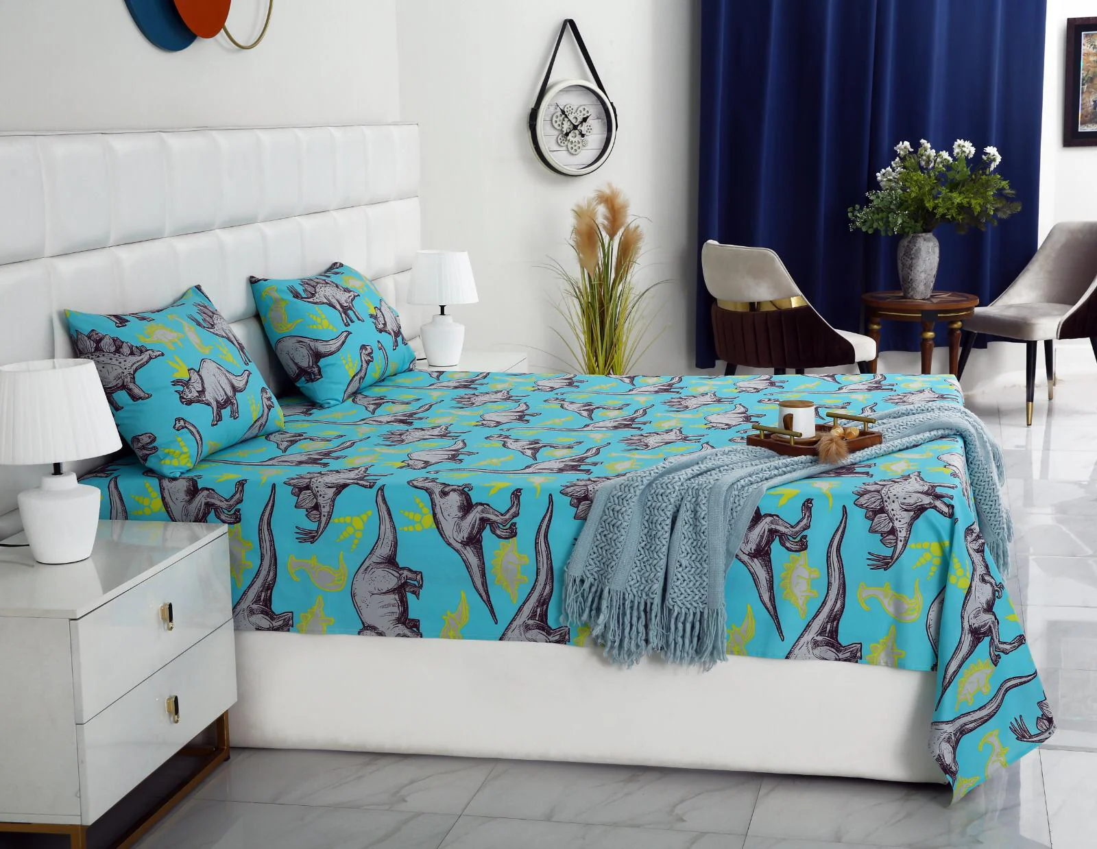 3 PCs Double Bed Sheet-DB195 - Image 12