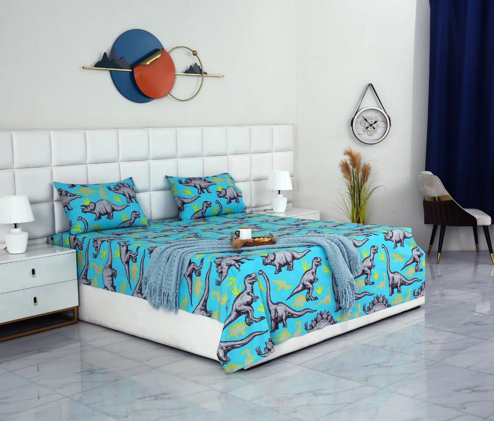 3 PCs Double Bed Sheet-DB195 - Image 9