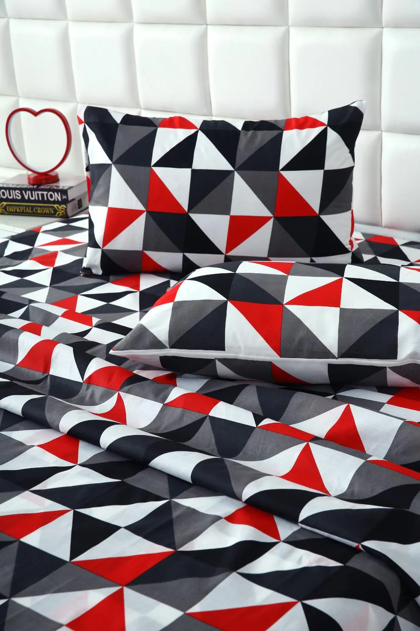 3 PCs Double Bed Sheet-DB263 - Image 5