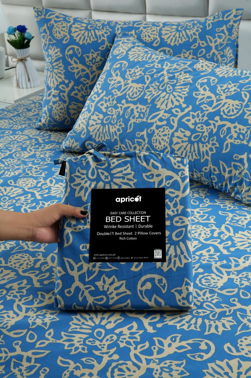 3 PCs Double Bed Sheet With Same Packing-Damask - Image 2
