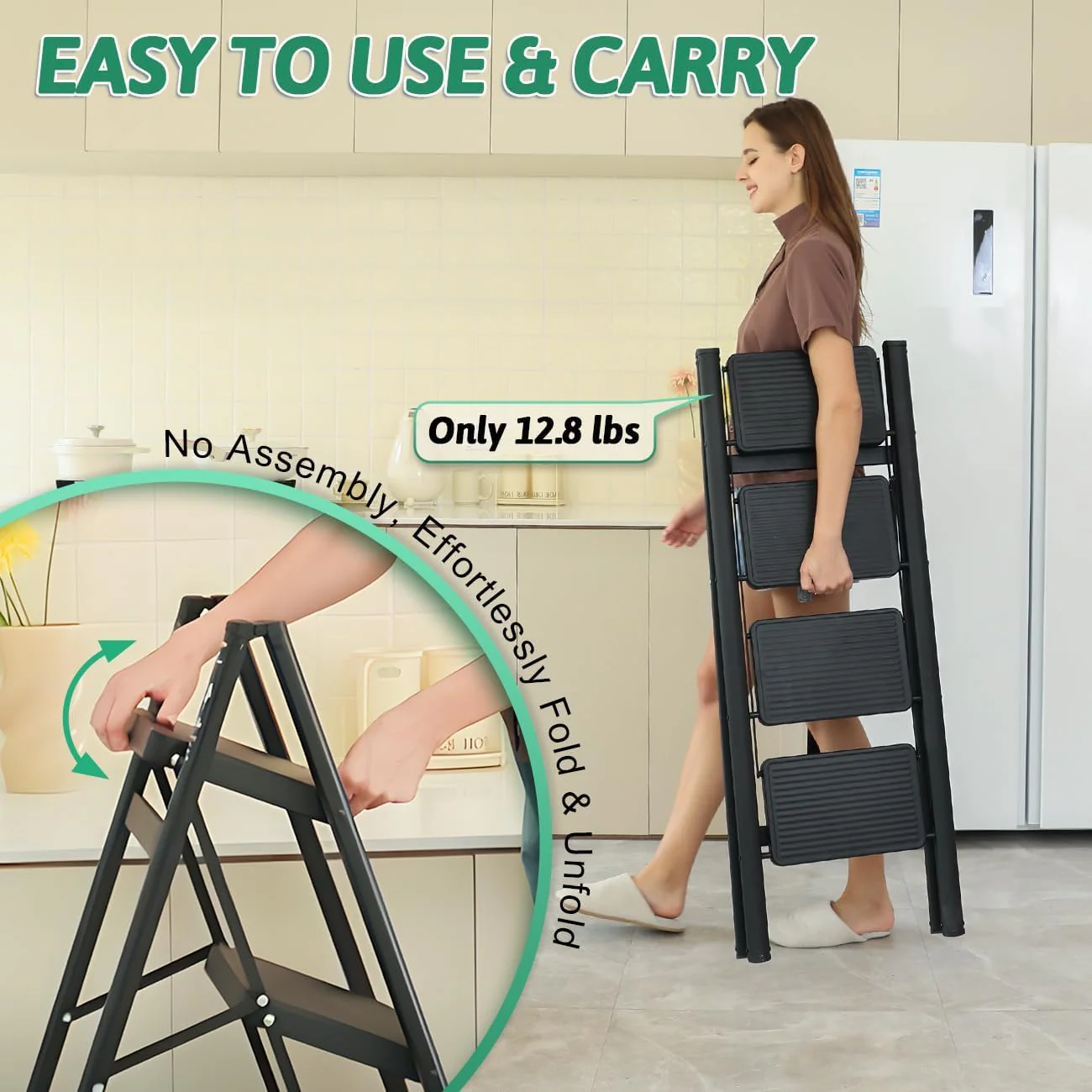 3 Step Ladder Folding Step Stool (SA2510-050) - Image 6