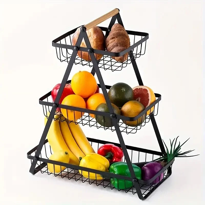 3 Tier Metalic Multi Purpose Storage Basket (5293) - Image 3