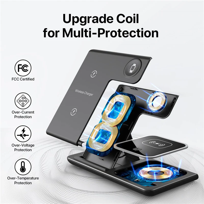 3 in 1 Wireless Fast Charging Stand-SA2408-282 - Image 11
