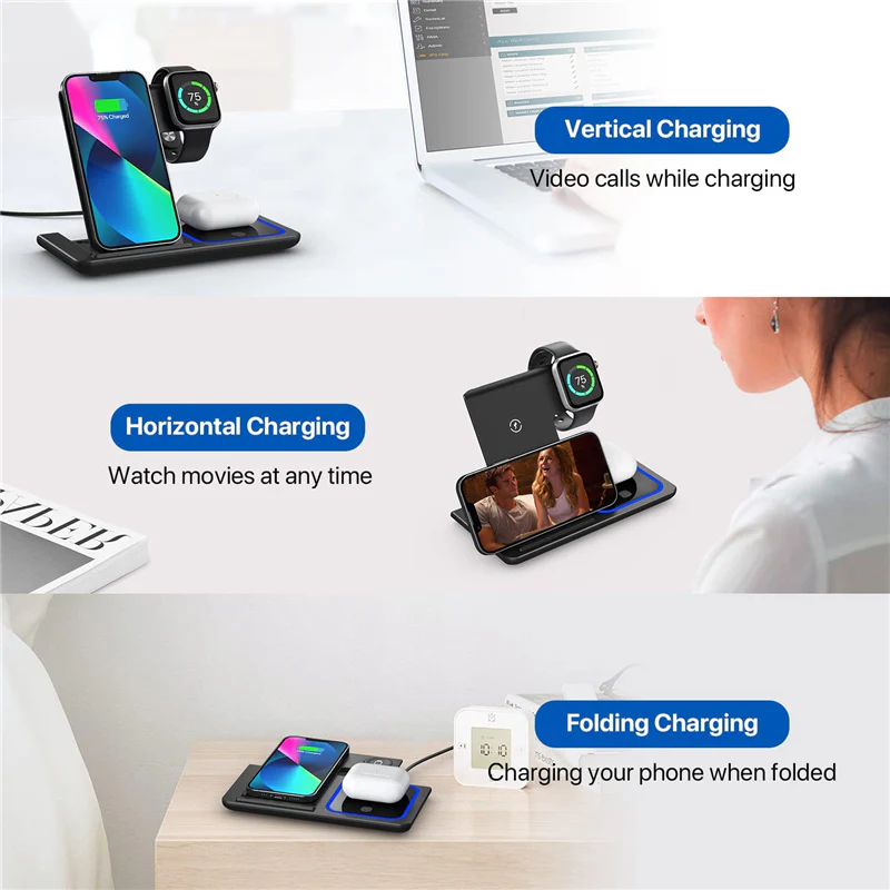 3 in 1 Wireless Fast Charging Stand-SA2408-282 - Image 6