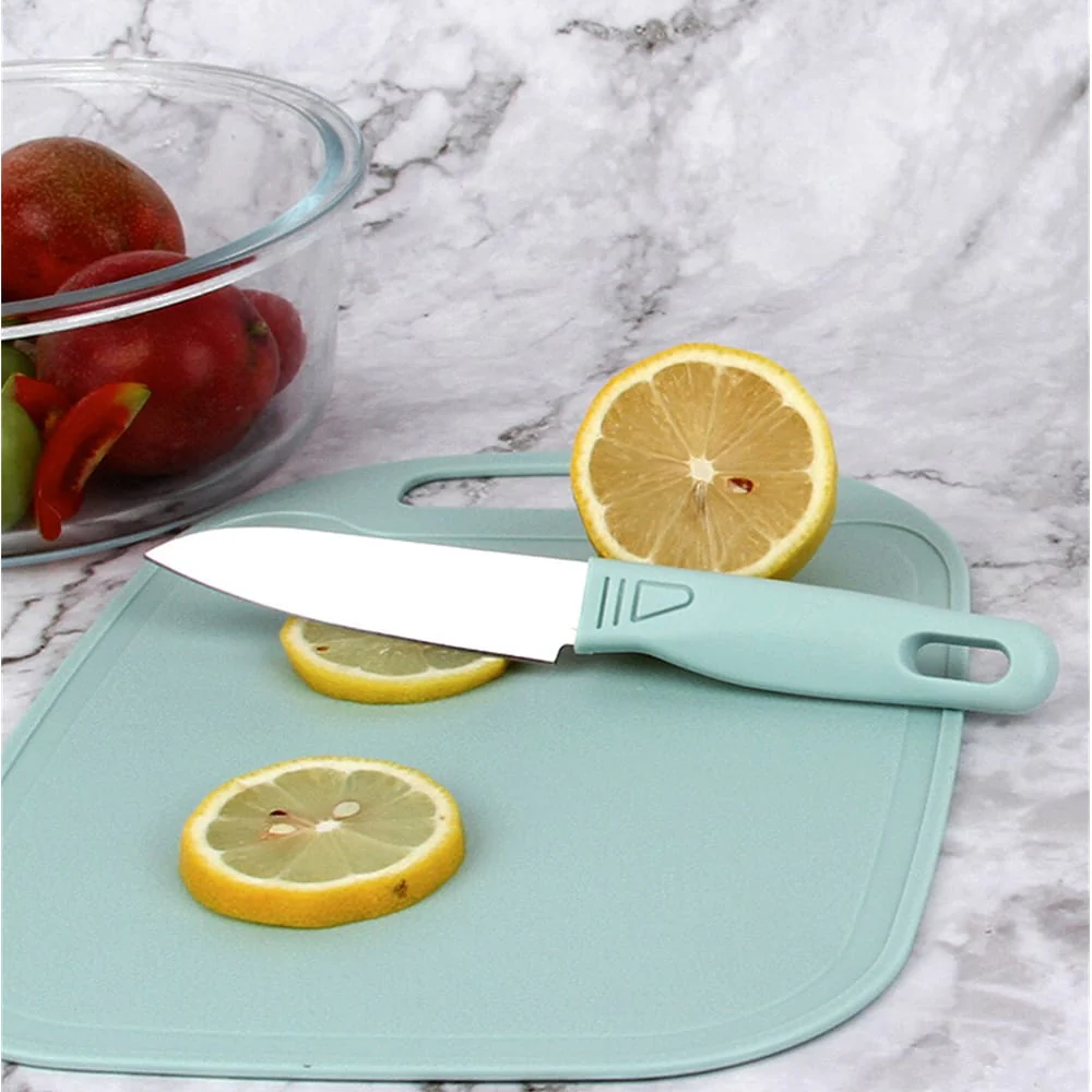 4 PCs Cutting Board With Knife Set(5716)-Blue - Image 7