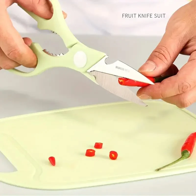 4 PCs Cutting Board With Knife Set(5299)-Pink - Image 8