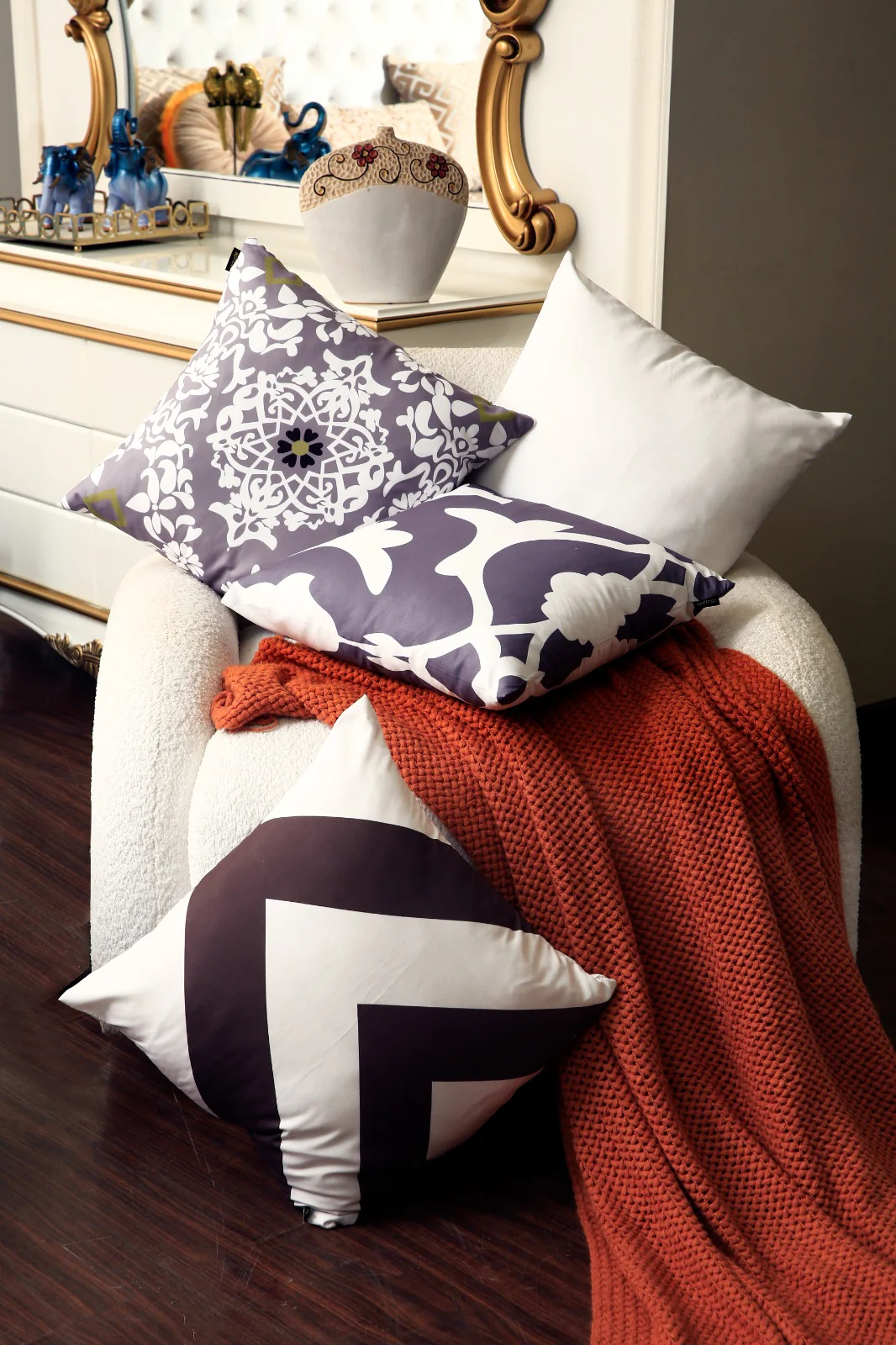 4 PCs Digital Printed Cotton Cushions-Moroccan Style - Image 2