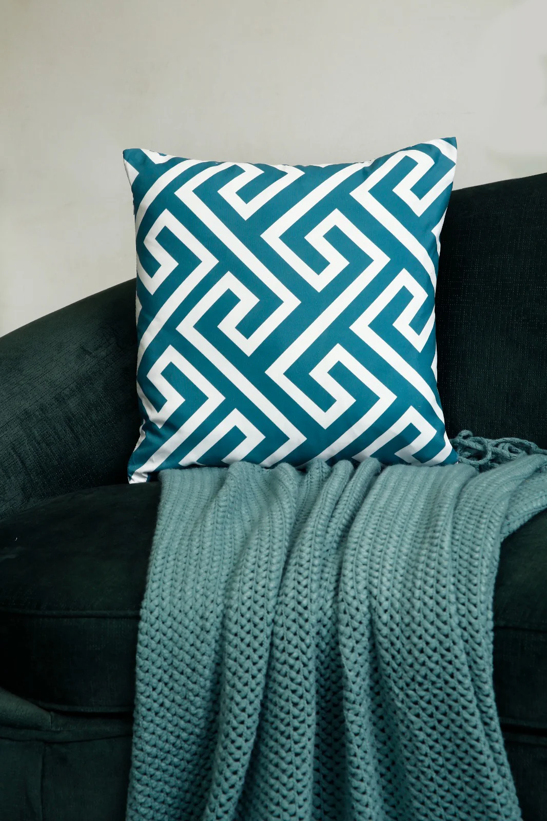 4 PCs Digital Printed Cotton Cushions-Pastel - Image 6
