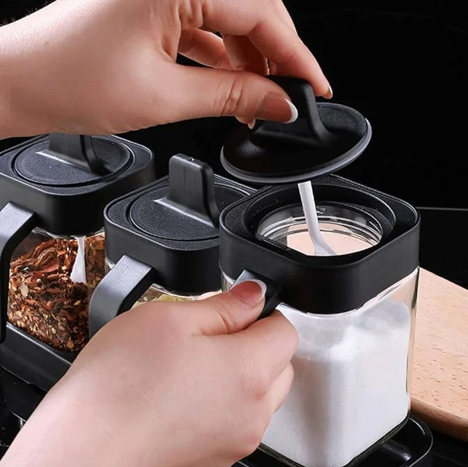 4 PCs Spice And Sugar Jar-(5332) - Image 3