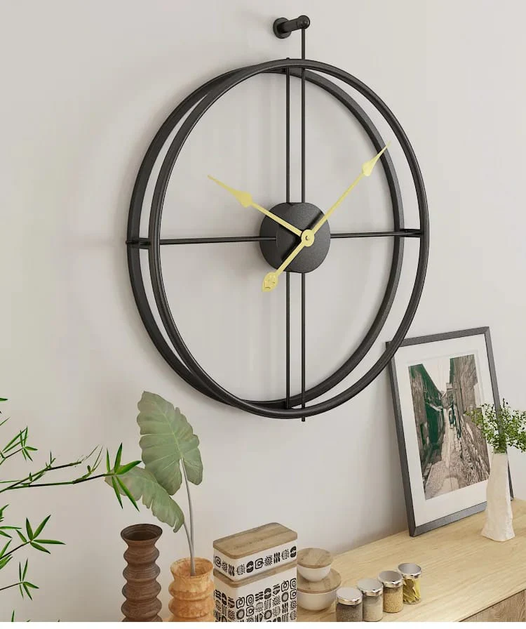 55CM Metal Wall Clock-Black((SA2405-211) - Image 3