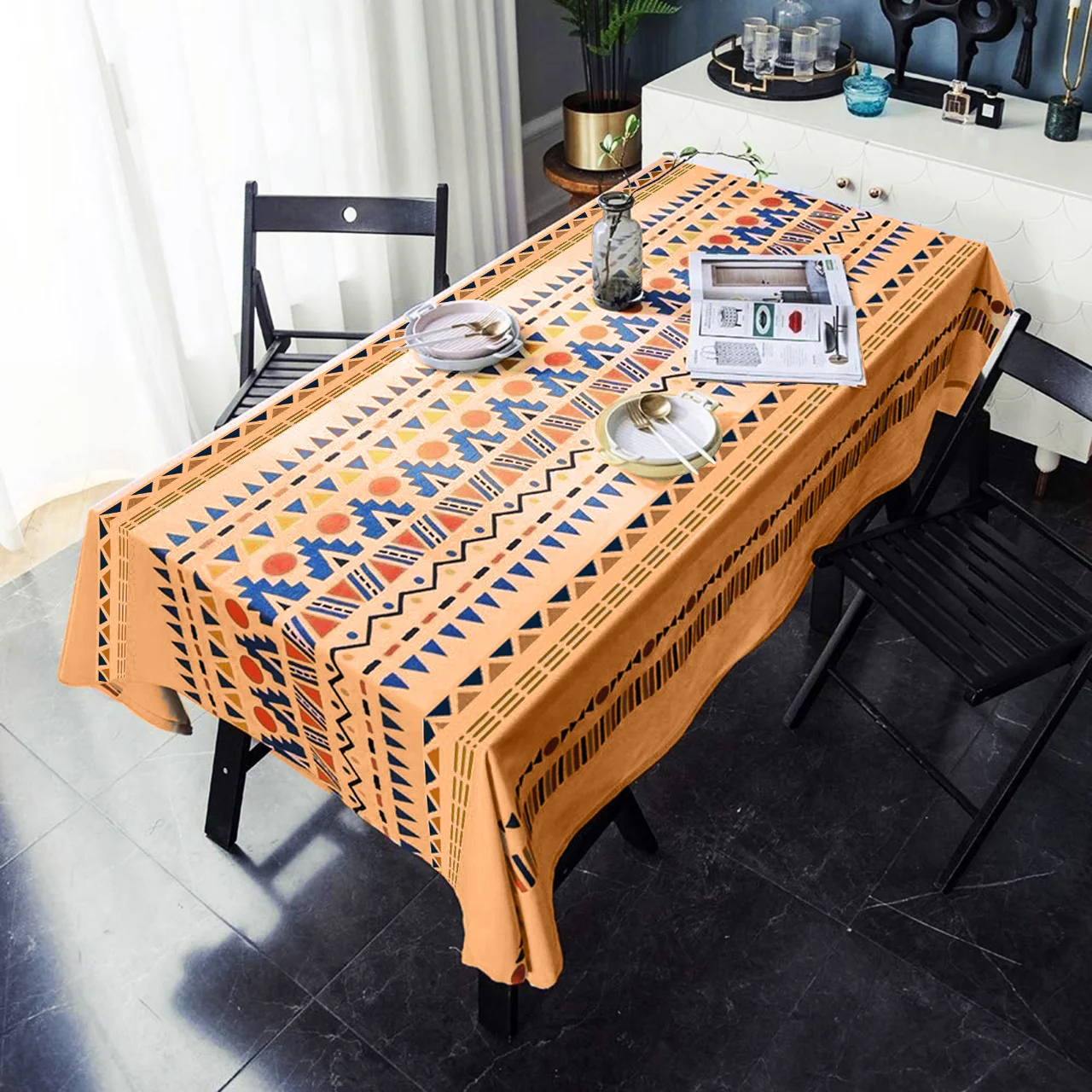 6 & 8 Seater Digital Printed Table Cover-TB24 - Image 3