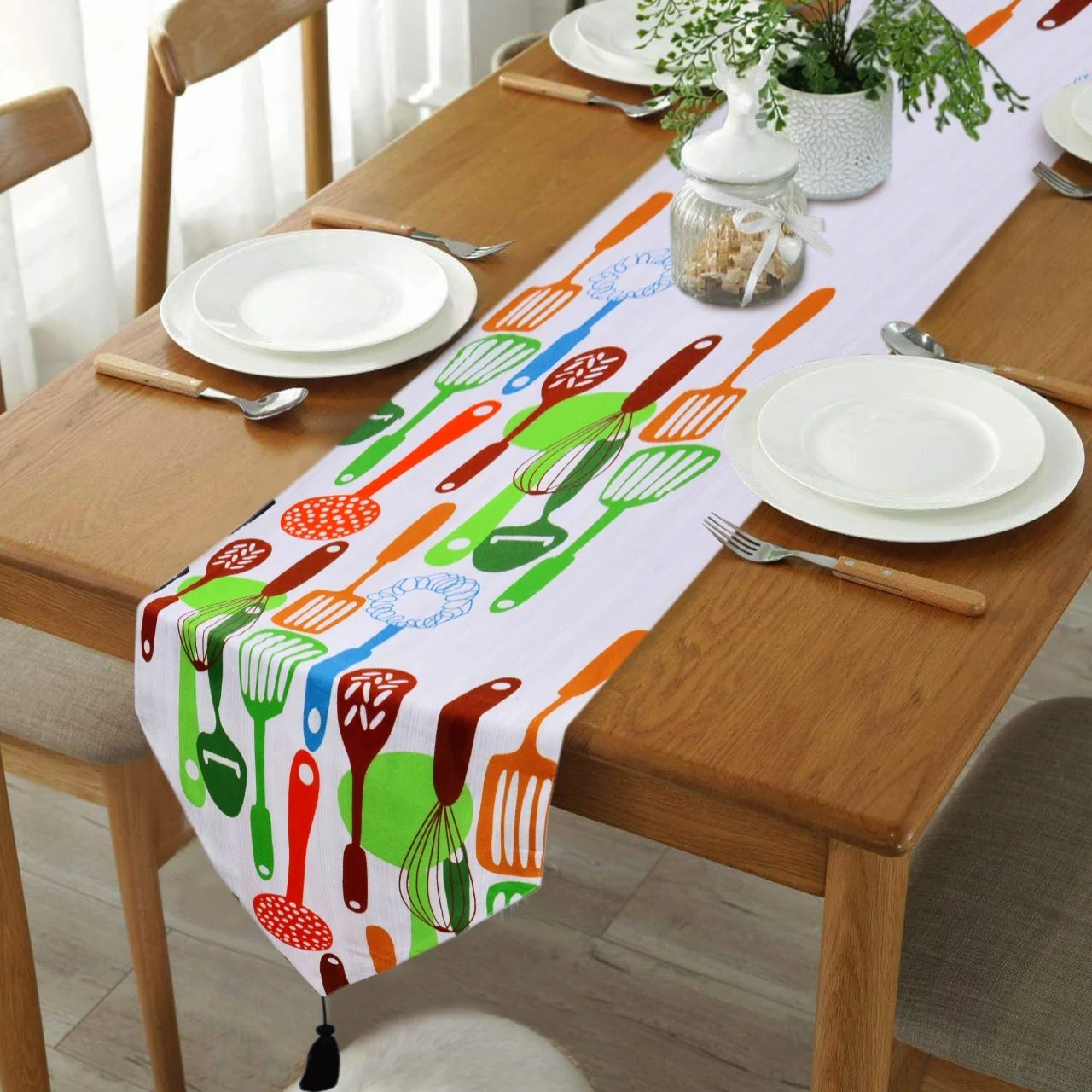 6 & 8 Seater Dining Table Runner-Multi Kitchen Tools