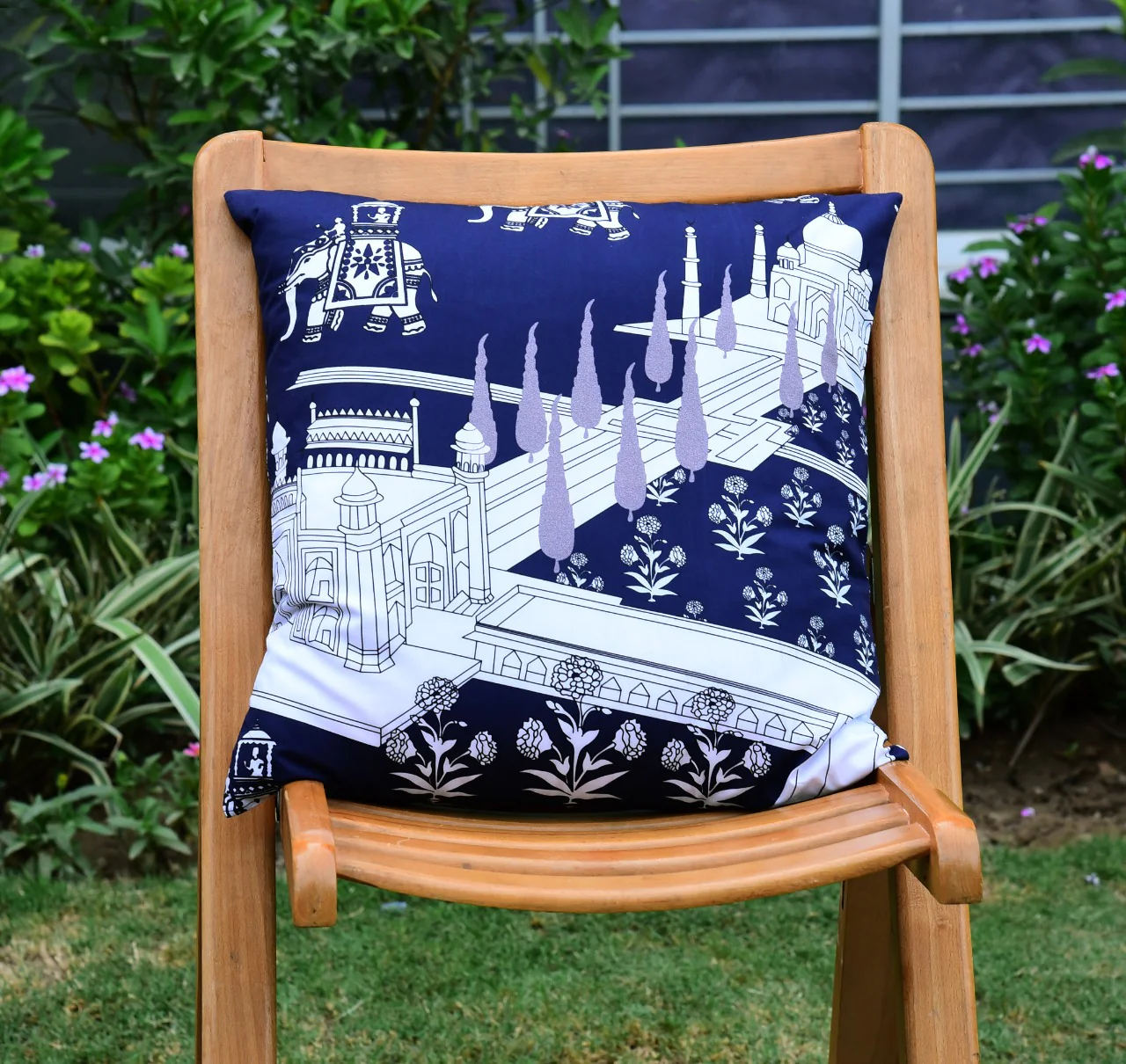 6 PCs Digital Printed Cotton Cushions-Taj Mahal - Image 4