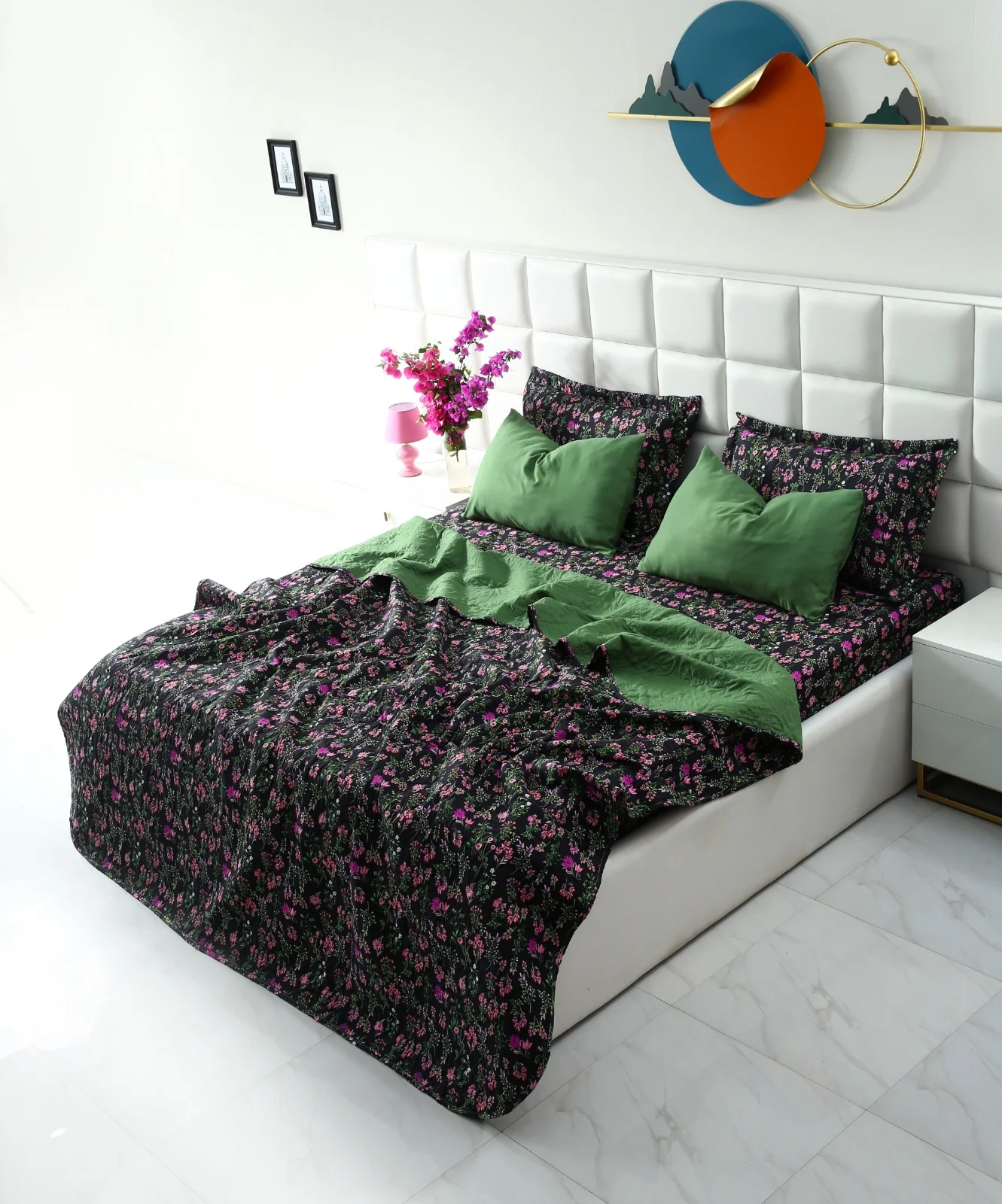6 PCs Luxury Bed Spread Set-Crocus - Image 10