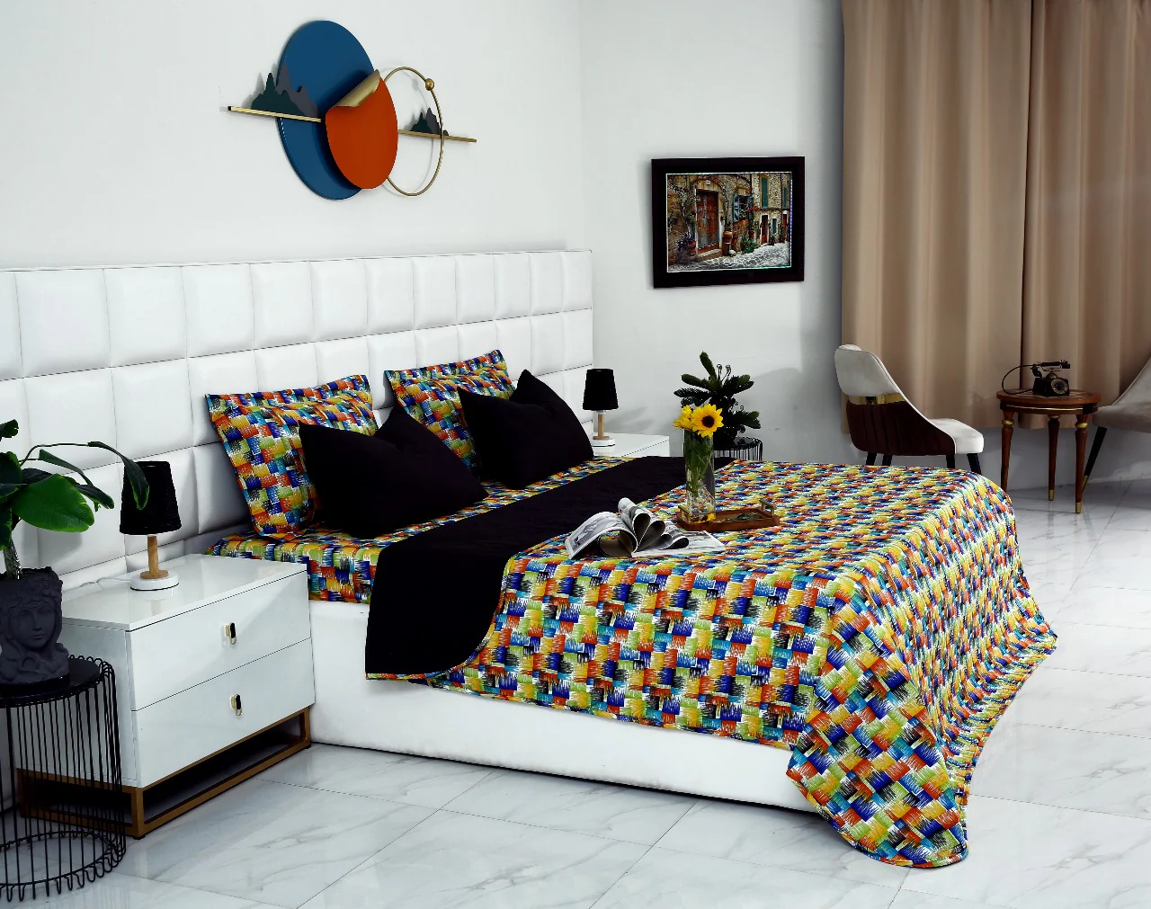 6 PCs Printed Bed Spread Set-Coral Rush - Image 16