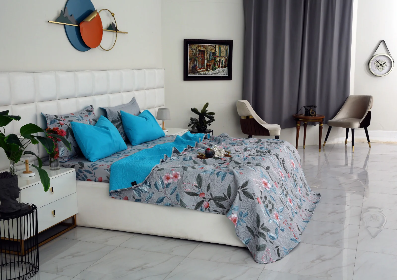 6 PCs Printed Bed Spread Set-Petunia - Image 4