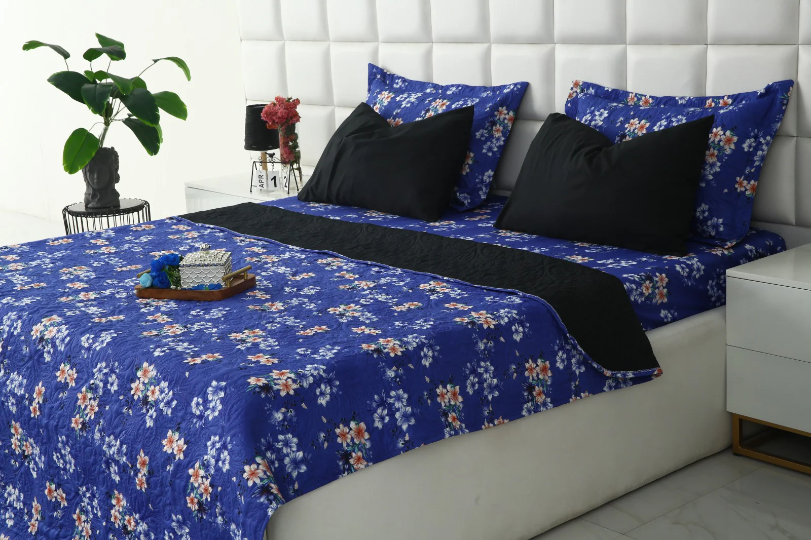 6 PCs Printed Bed Spread Set-Phlox - Image 14