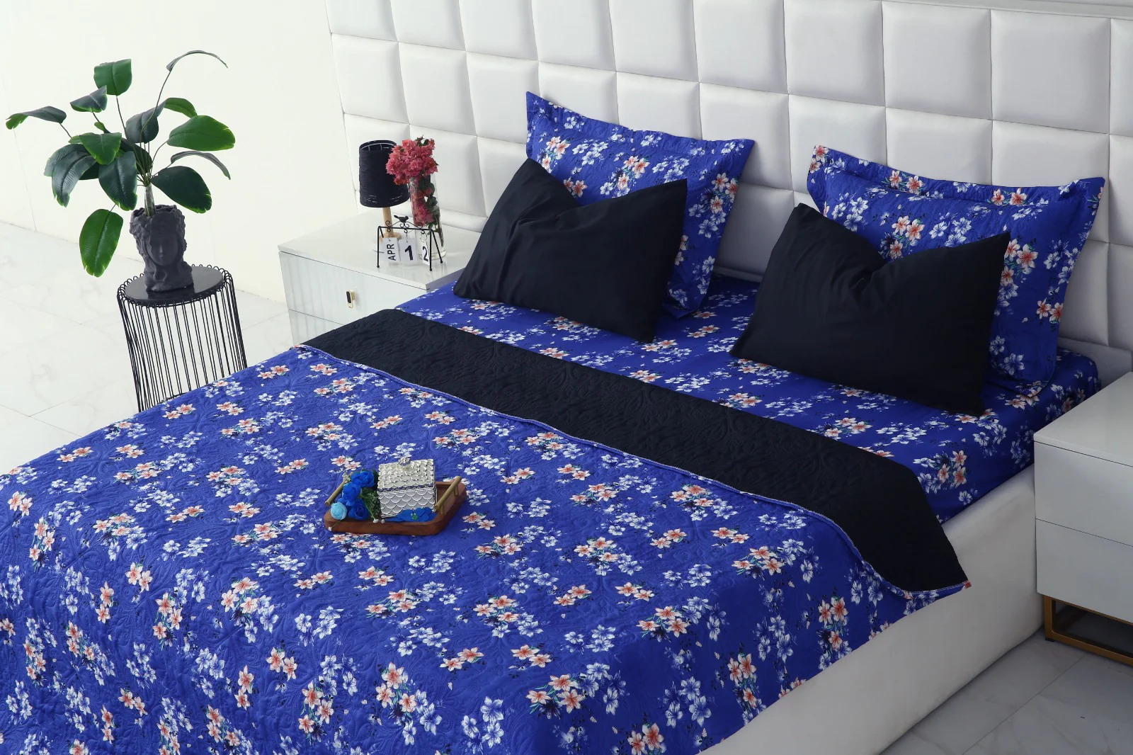 6 PCs Printed Bed Spread Set-Phlox - Image 7