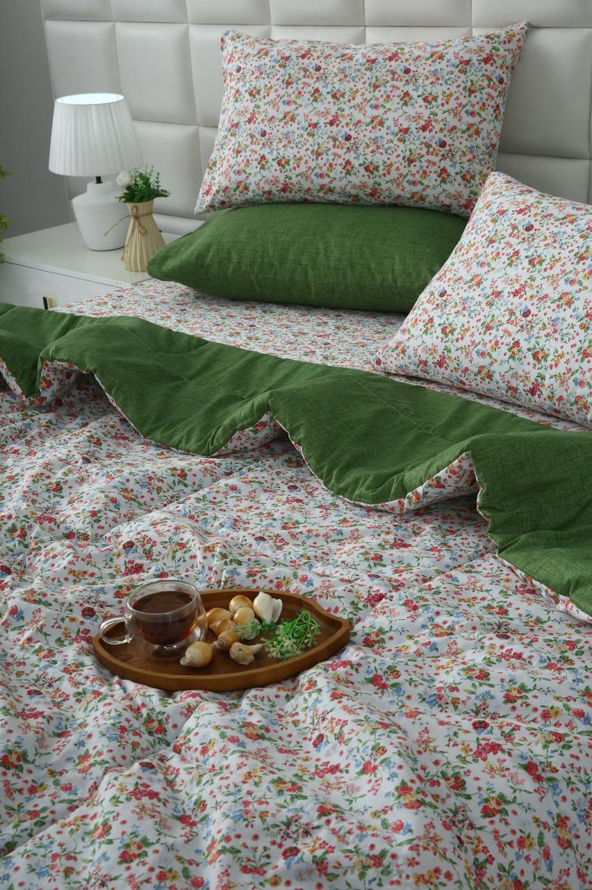 6 PCs Summer Comforter Set-Green Hellebore - Image 8