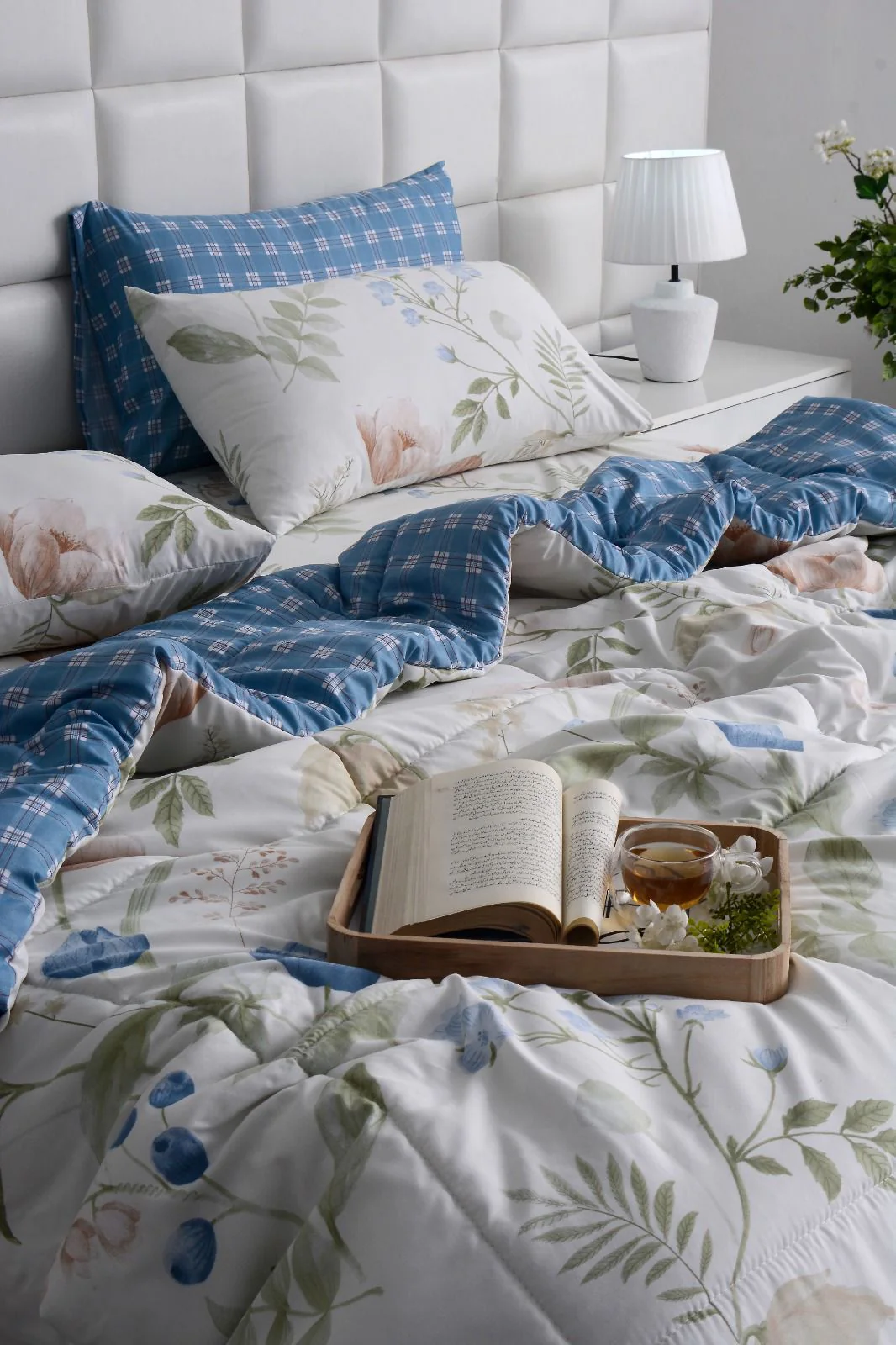 6 PCs Summer Comforter Set-Water Lily - Image 10