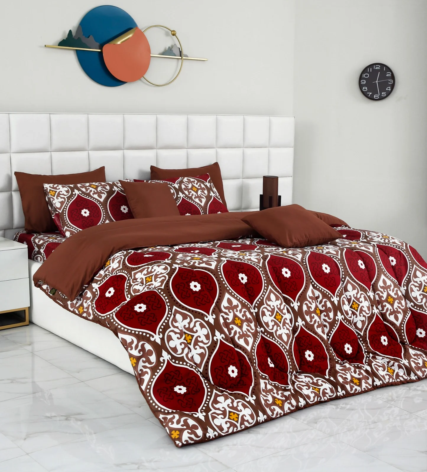 8 PCs Winter Comforter Set-Brown Crown - Image 5