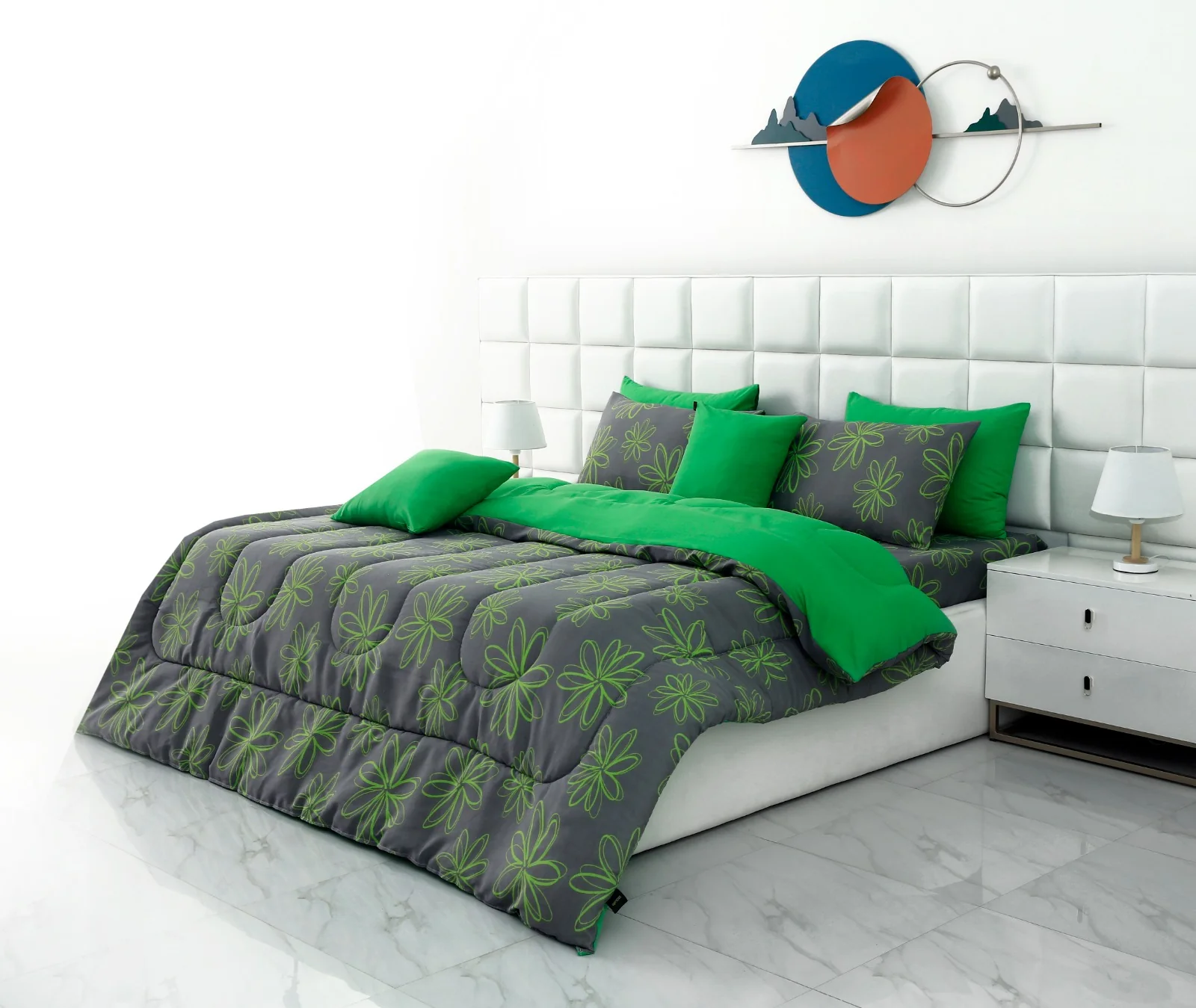 8 PCs Winter Razai Set-Carnation - Image 8