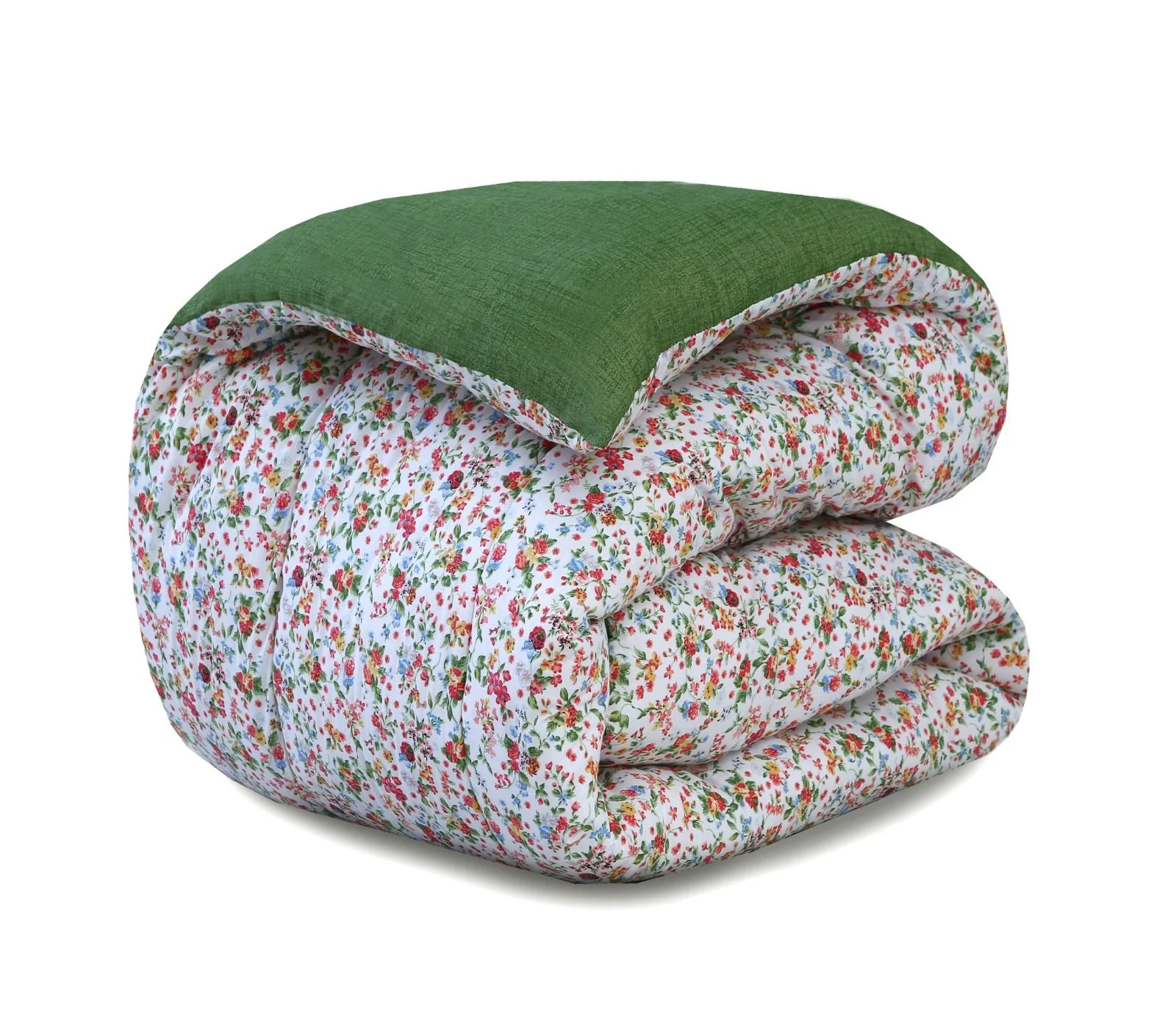 8 PCs Winter Razai Set-Green Hellebore - Image 9
