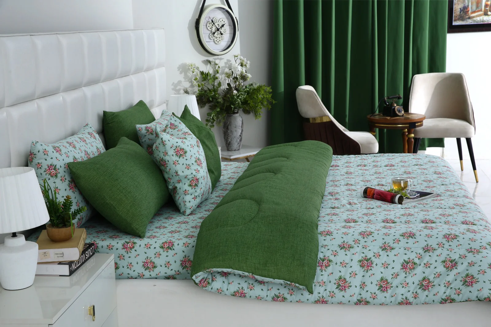 8 PCs Winter Razai Set-Verdant - Image 17