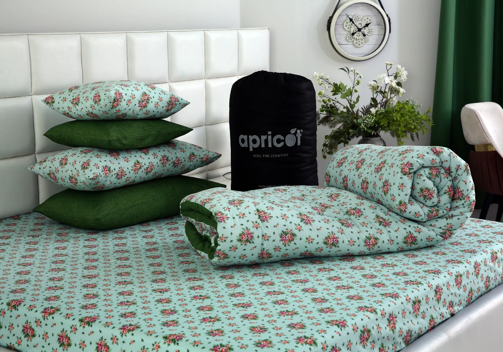 8 PCs Winter Razai Set-Verdant - Image 18