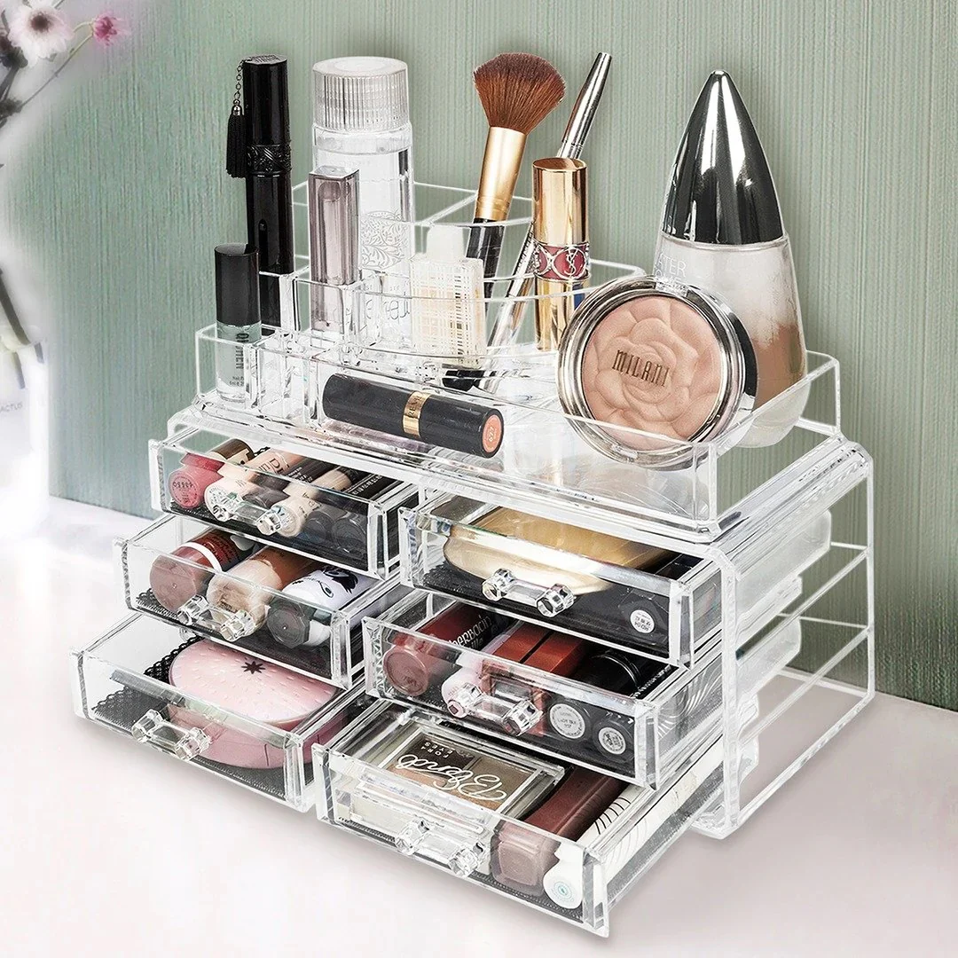 Acrylic 6 Drawers Makeup Organizer-(5300)Transparent - Image 3